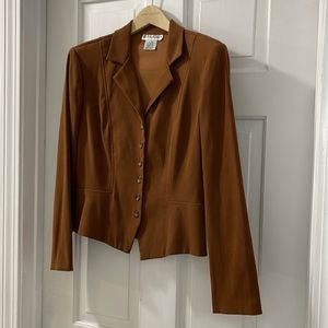Faux suede DRESS BARN blazer. Shows some signs of wear (reflected in price).